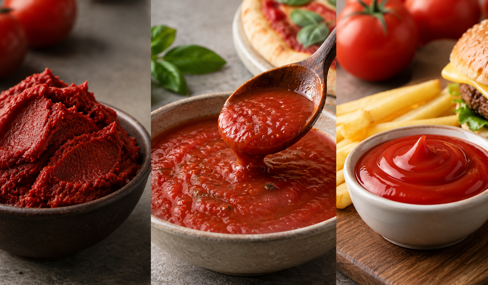 Cad iad na Príomhdhifríochtaí idir Greamaigh Trátaí, Anlann Trátaí agus Ketchup?