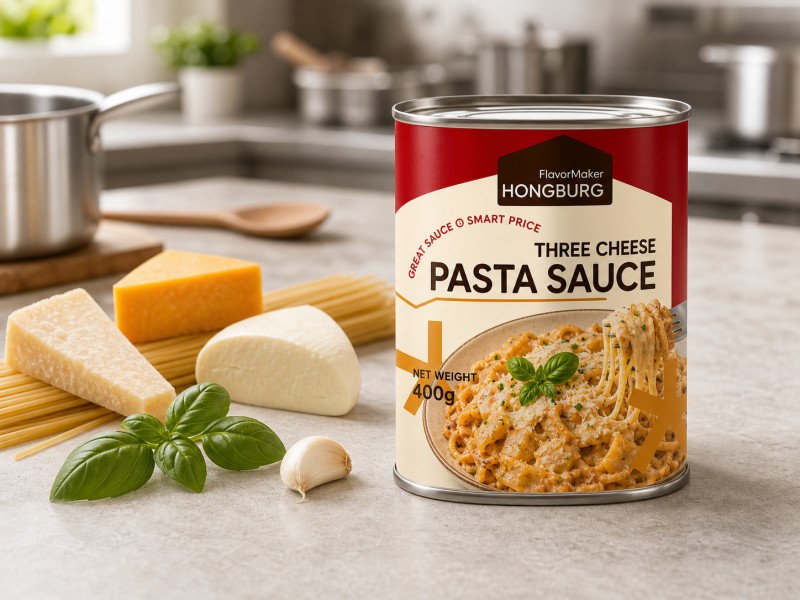 Anlann Pasta Cáis Creamy Trí Cáis le haghaidh Cócaireachta agus Ullmhú Béile