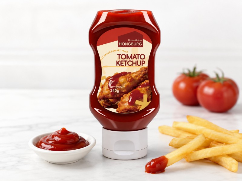 Ketchup Trátaí Tiubh Sweet agus Tangy